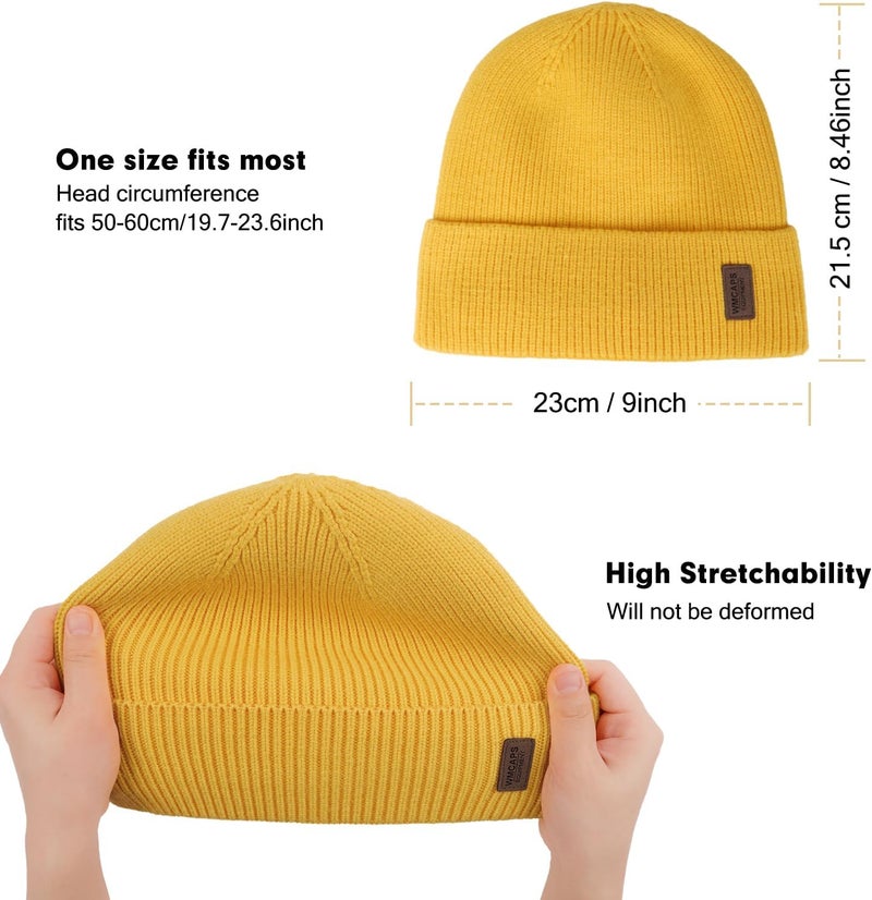 Wmcaps Winter Beanie for Men Women, Fleece Lined Beanie Soft Warm Knit Hat Ski Stocking Cuffed Cap - Image 3
